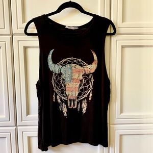 U ❤️ Closet Animal Skull Dreamcatcher Muscle Tee